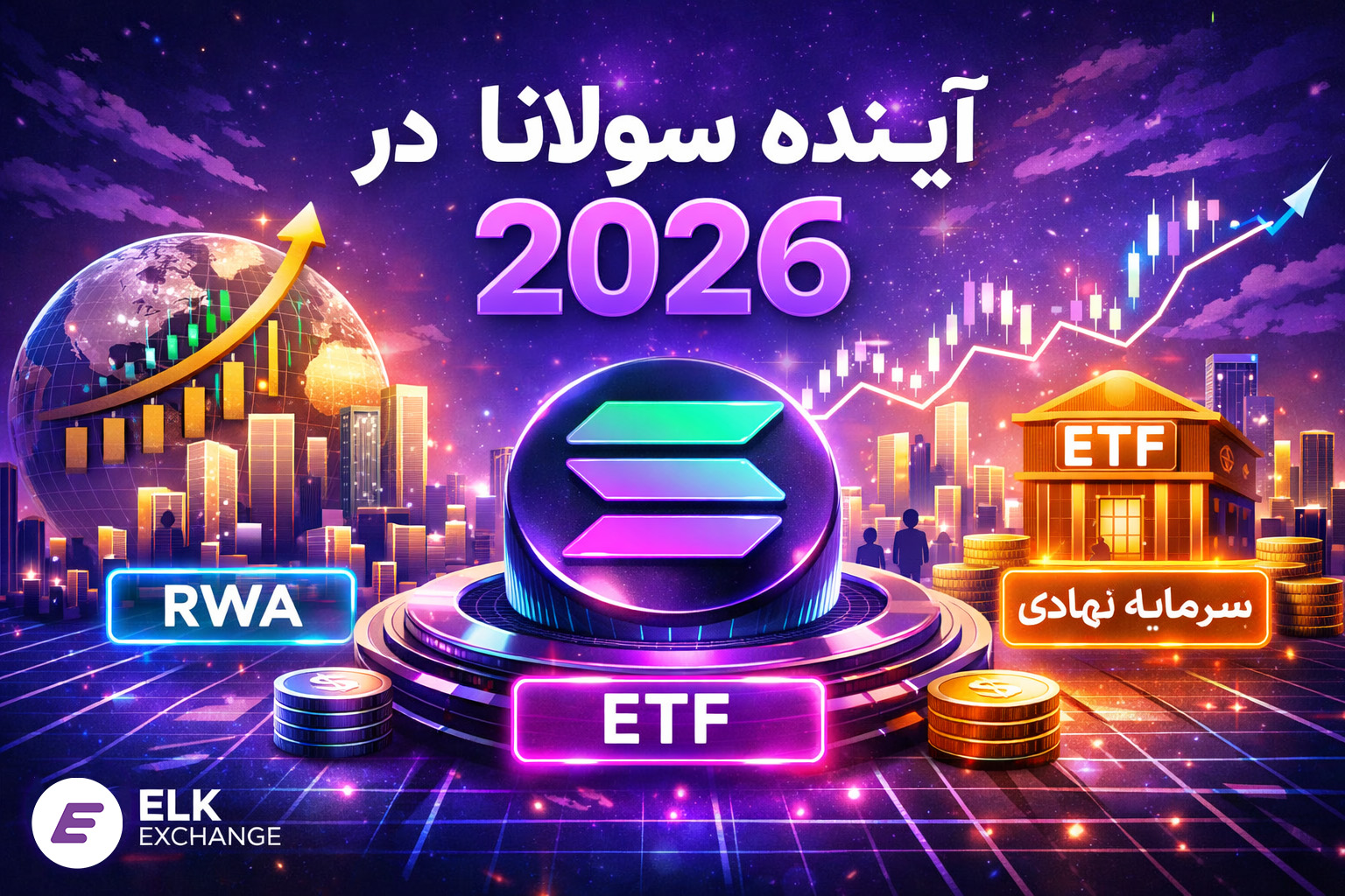 آینده سولانا در ۲۰۲۶ با تمرکز بر سرمایه‌گذاری نهادی، توکن‌سازی دارایی‌های واقعی (RWA) و ETFهای سولانا